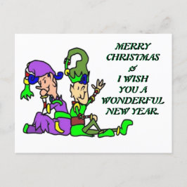 Merry elf 1 briefkaart