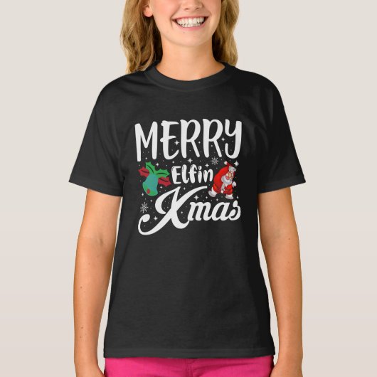 Merry elfin Xmas T-shirt (Voorkant)