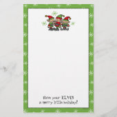 Merry Elves Aangepaste kerstfeestartikelen Briefpapier (Voorkant)
