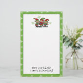 Merry Elves Aangepaste kerstfeestartikelen Briefpapier (Staand voorkant)