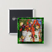 Merry Elves Wrapping Cadeau Button (Voorkant /achterkant)
