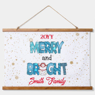 Merry en Bright aanpassen Hangend Wandkleed