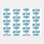 Merry en Bright aanpassen Inpakpapier Vel (Voorkant 3)