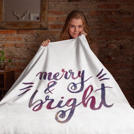 Merry en bright - Bourgogne Fleece Deken
