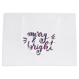 Merry en bright - Bourgogne Groot Cadeauzakje