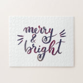 Merry en bright - Bourgogne Legpuzzel (Horizontaal)