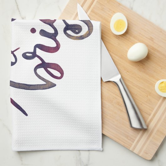 Merry en bright - Bourgogne Theedoek (Quarter Fold)