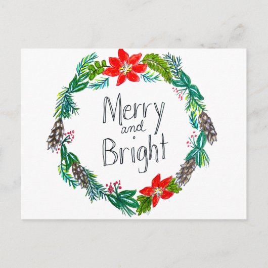 Merry en Bright Briefkaart (Voorkant)
