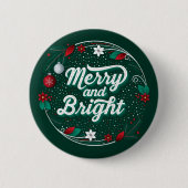 Merry en Bright / Button Pinback (Voorkant)