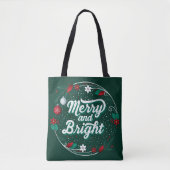 Merry en Bright Canvas tas (Voorkant)