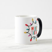 Merry en bright chritmas light magische mok (Voorkant rechts)