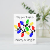 Merry en Bright Feestdagenkaart (Staand voorkant)