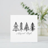 Merry en Bright Feestdagenkaart (Staand voorkant)