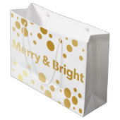 Merry en Bright Gift Bag Large Cadeauzakje (Voorkant Gekanteld)