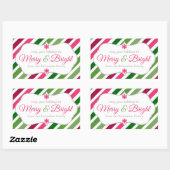 Merry en Bright Gift Label Aangepaste feestdagen (Vel)