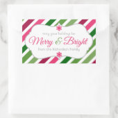 Merry en Bright Gift Label Aangepaste feestdagen (Tas)