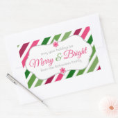 Merry en Bright Gift Label Aangepaste feestdagen (Envelop)