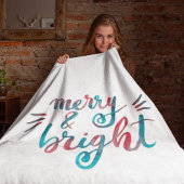 Merry en bright - groen en rood fleece deken