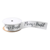 Merry en Bright | Handgeschreven eenvoudige feestd Lint (Spoel)