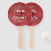 Merry en Bright Handwaaier (Voorkant en achterkant)