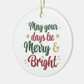 Merry en Bright Keramisch Ornament (Links)