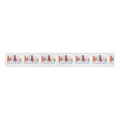 Merry- en Bright-kerstboomstructuur Grosgrain Lint (Voorkant)