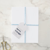 Merry en Bright kerstcadeautjes marineblauw Cadeaulabel (Met Touw)