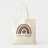 Merry en Bright kerstCanvas tas (Voorkant)