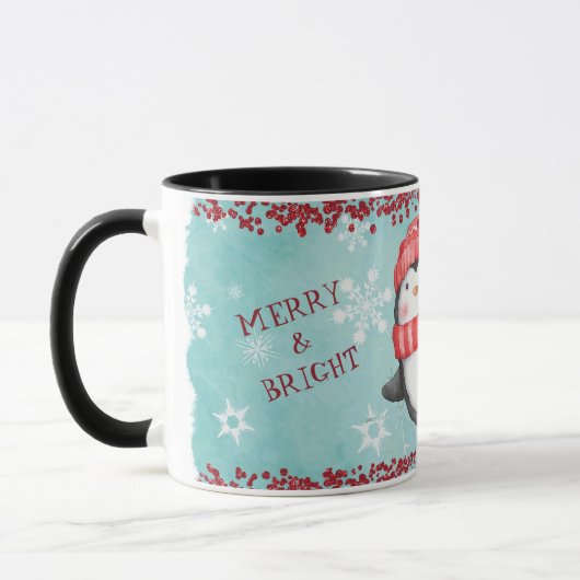 Merry en Bright Kerstmis Kinderen Mok (Links)