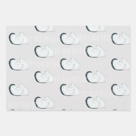 Merry en Bright met Mistletoe Inpakpapier Vel (Voorkant 2)