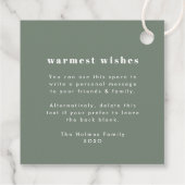 Merry en Bright | Moderne kerstfeestfoto Bedankjes Labels (Achterkant)