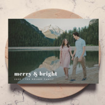 Merry en Bright | Moderne kerstfeestfoto