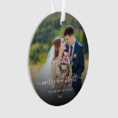 Merry en Bright | Moderne kerstfeestfoto O Ornament (voorkant)