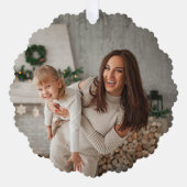 Merry en Bright | Moderne stijlvolle kerstfoto Ornament Kaart (Voorkant)