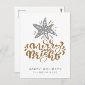 Merry en Bright | PRETTIGE FEESTDAGEN Briefkaart (Voorkant / Achterkant)