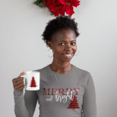 Merry en Bright Red Buffalo-spelstructuur T-shirt