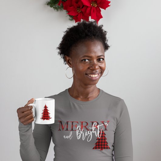 Merry en Bright Red Buffalo-spelstructuur T-shirt