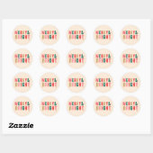 Merry en Bright Ronde Sticker (Vel)