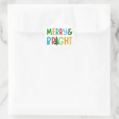 MERRY EN BRIGHT RONDE STICKER (Tas)