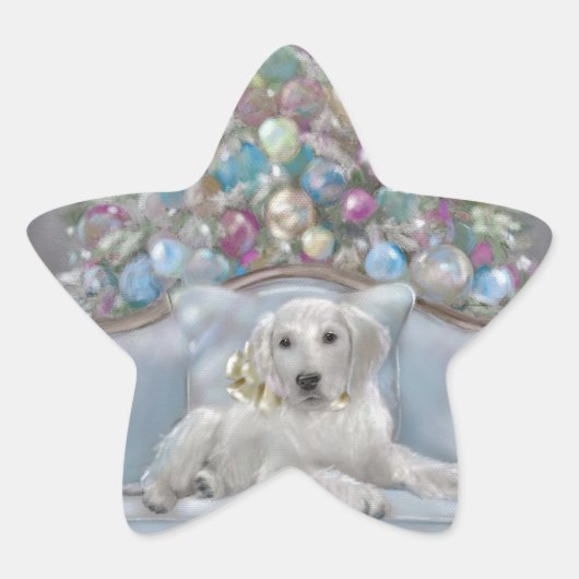 Merry en Bright Ster Sticker (Voorkant)
