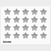 Merry en Bright Ster Sticker (Vel)