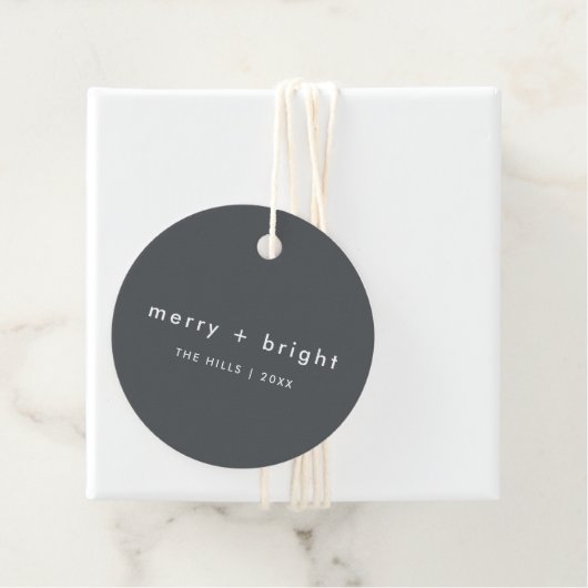 Merry en Bright | Stijlvolle kerst met houtskool Bedankjes Labels (In situ)