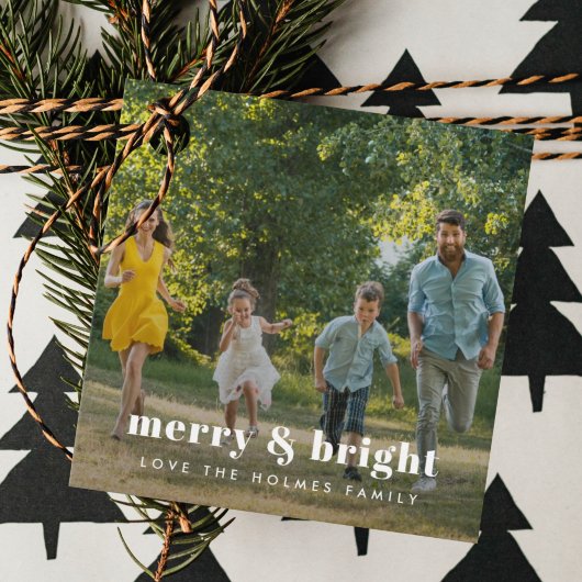 Merry en Bright | Stijlvolle serie Kerstmis Bedankjes Labels