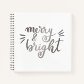Merry en bright - zilver notitieboek (Voorkant)