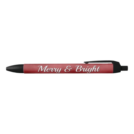 Merry en Bright Zwarte Inkt Pen (Bovenkant)