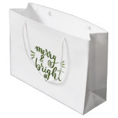 Merry en felgroen groot cadeauzakje (Achterkant Gekanteld)