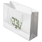 Merry en felgroen groot cadeauzakje (Voorkant Gekanteld)