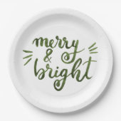 Merry en felgroen papieren bordje (Voorkant)