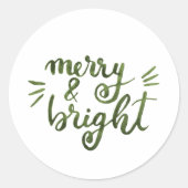 Merry en felgroen ronde sticker (Voorkant)