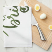 Merry en felgroen theedoek (Quarter Fold)